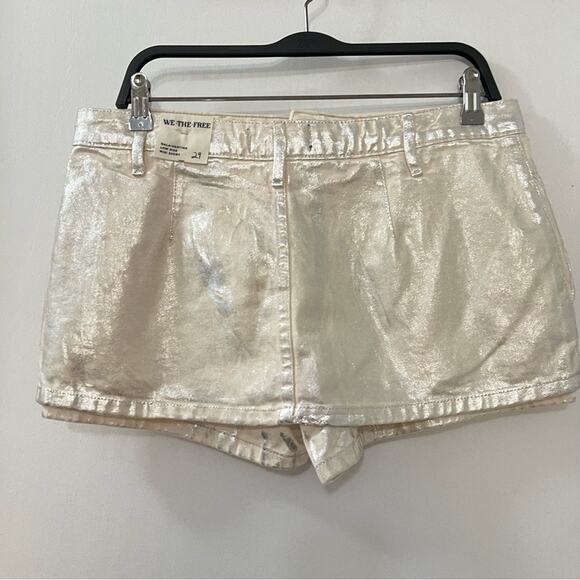 Free People We The Free Gallivanting Metallic Peekaboo Skort Size 29 - Picture 9 of 15